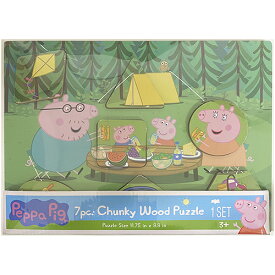ペッパピッグ 木製 パズル ( Camping ) 17692b 7ピース ペッパ おもちゃ グッズ かわいい 幼児 こども パズル 知育玩具 木 ウッドパズル 海外 英国 海外アニメ イギリス 女の子 男の子 キャラクター 雑貨 インテリア ギフト プレゼント 輸入品 インポート 送料無料