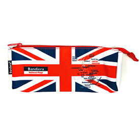 Bandiera ( バンディエラ ） ペンポーチ UK 5639 （BN-002） 筆箱 ふでばこ ペンケース ファスナー イギリス 国旗 ユニオンジャック UNIONJACK 英国 ブリティッシュ 雑貨 グッズ