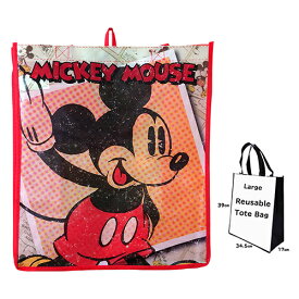 ミッキーマウス バッグ ショッパートート ( L ／ ヴィンテージミッキー ) 18352b ショッパー トート トートバッグ エコバッグ エコ 不織布 手提げ マチあり ディズニー キャラクター グッズ 雑貨 Mickey Mouse Reusable Tote Bag インポート 輸入品 DCVL10