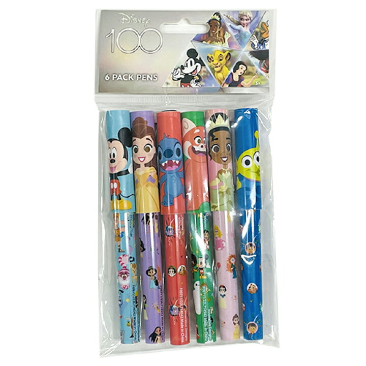 楽天市場】ディズニー 100th ボールペン 6本 セット 18411 ペン 文房具 