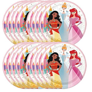 ディズニープリンセス (23)紙皿L 2パックセット yts0982 使い捨て 食器 紙皿 ペーパープレート 誕生日 誕生日会 BBQ 女子会 パーティー 女の子 飾り付け ディズニープリンセス Disney キャラクタ