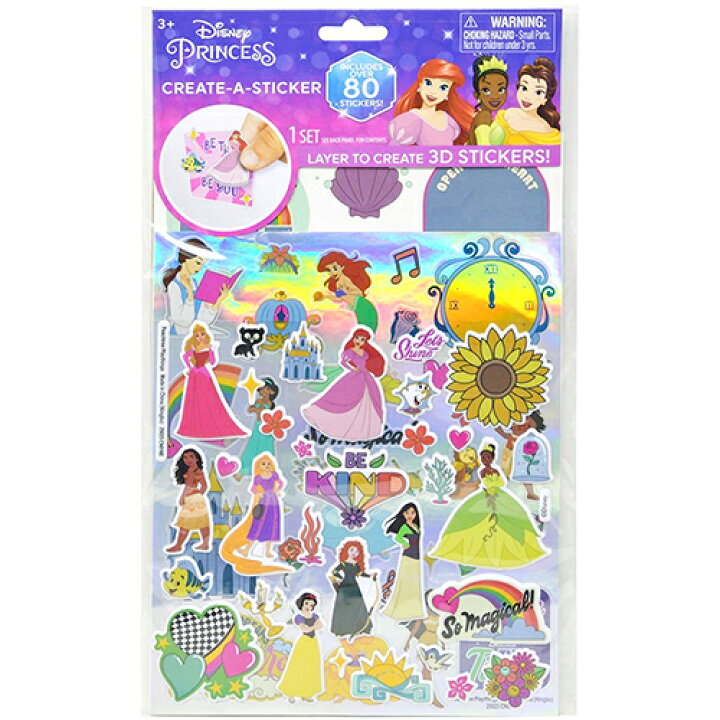 楽天市場】ディズニープリンセス クリエイト ステッカー OVER80 18756 