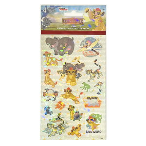 ライオン・ガード キラキラ ステッカー 4シート 19296 The Lion Guard シール ステッカー ごほうびシール ディズニー Disney キッズ 子供 幼稚園 保育園 学童 DisneyJunior グッズ 輸入品 インポート