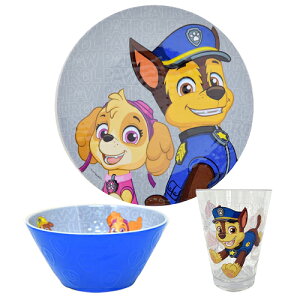 パウパトロール 食器 セット ( プレート ・ ボウル ・ タンブラー ) yts1225 パウパト グッズ 食器セット 皿 メラミン コップ カップ 子供 子ども 幼児 キッズ 男の子 食事 チェイス スカイ かわ