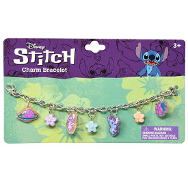 スティッチ チャーム ブレスレット 19820 子ども用 キッズ キッズアクセ アクセサリー ブレス 腕輪 うでわ 女の子 女子 かわいい キャラクター ディズニー グッズ 海外 輸入品 インポート STNCH