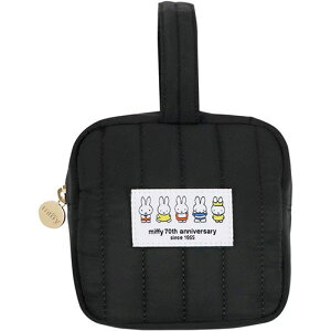 ミッフィー ポーチ 70th anniversary ブラック 20245 ミッフィーちゃん グッズ ポーチ 小物入れ 携帯 かわいい 大人 OL 学生 うさぎ ディックブルーナ 絵本 キャラクター 雑貨 クツワ EB457A