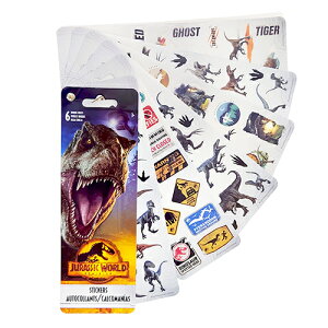 ジュラシックワールド ステッカー 6シート 20354 Jurassic World 恐竜 グッズ シール ご褒美シール ごほうび アメリカ キャラクター 雑貨 デコ デコレーション 輸入品 海外 インポート ST2216
