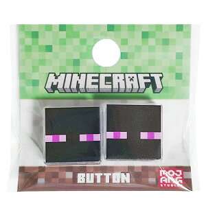 �}�C���N���t�g �{�^�� ( ENDERMAN ) �G���_�[�}�� 2���� 20410 Minecraft �}�C�N�� �O�b�Y �����{�^�� 1���{�^�� �ٖD ��| ���� �A�N�Z���g �����|�C���g ���� �f�R���[�V���� ���킢�� �Q