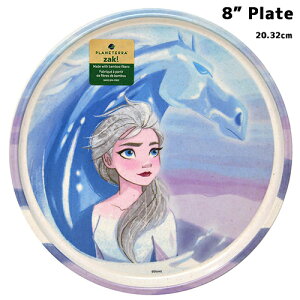 アナと雪の女王 2 エルサ メラミン バンブー プレート 8" 20445 アナ雪 グッズ 食器 皿 お皿 おさら ご飯 食事 Disney Frozen Bamboo Plate キャラクターグッズ 雑貨 割れにくい 食洗器可 BPA FREE 輸入 イ