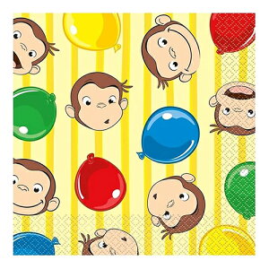 おさるのジョージ ペーパーナプキン ( L ) 16枚入り 20476 キュリアスジョージ 紙ナプキン パーティーグッズ 誕生会 誕生日 パーティー テーブル コーディネート 装飾 デコレーション かわいい