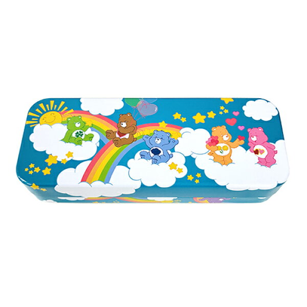 ケアベア 缶ペンケース  ( レインボー ) 21192a ペンケース 筆箱 ふでばこ 缶ペン グッズ 文具 文房具 CareBears Tin Pencil Case キャラクター 雑貨 インポート 輸入