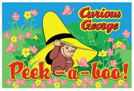 おさるのジョージ マット (Peek-a-boo) 8184 Curious George ラグ ラグマット 玄関 子供部屋 インテリア キャラクター 雑貨 グッズ メール便不可