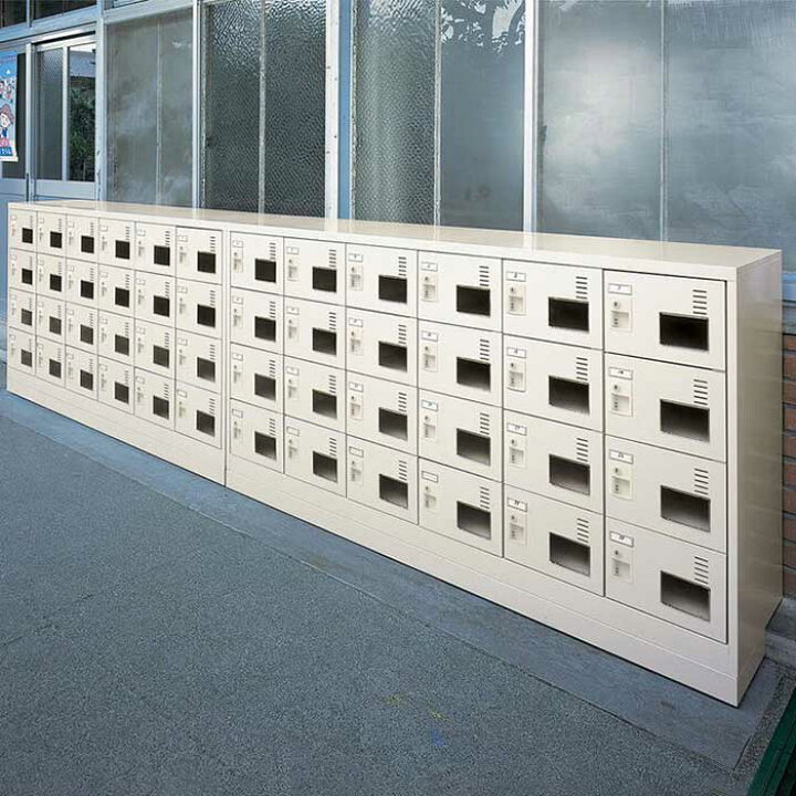 楽天市場】12人用窓付きシューズロッカー SLC-M12W-D2 シューズ 