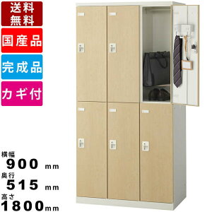 【楽天お買い物マラソン!!各種クーポン配布中】6人用ロッカー 更衣用木目ロッカー シリンダー錠タイプ SLB-LD-6-S2 オフィスロッカー スチールロッカー 鍵付 鍵付き 事務所 更衣ロッカー ハン