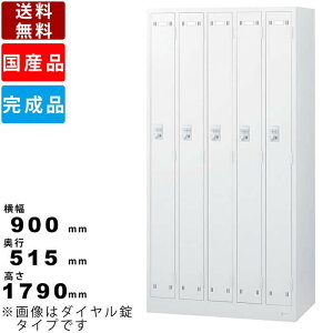 【楽天お買い物マラソン!!各種クーポン配布中】5人用更衣ロッカー SLDW-5-N ホワイトタイプ 南京錠用 業務用ロッカー 事務所用品 学校用品 スチールロッカー 名札差し付き 5人用ロッカー 更衣