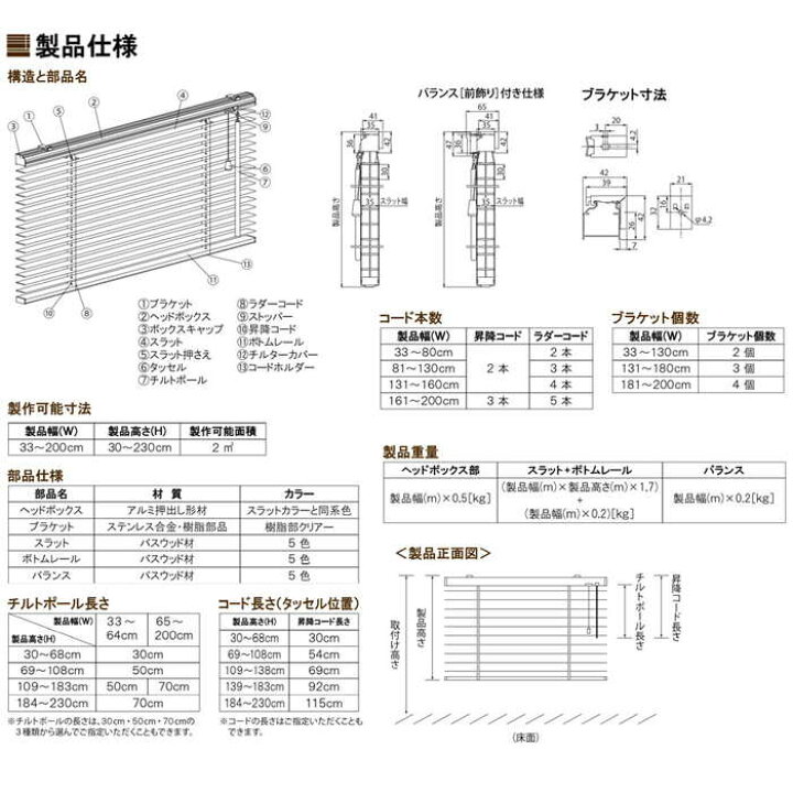 楽天市場 ウッドブラインド F Wb 1801 サイズオーダー 天然木 木製ブラインド ロールカーテン 巻き上げ式 昇降コード チルトポール 木目 カラー5色 チョコレートブラウン ホワイト ナチュラル ウォールナット ミディアムチェリー タチカワブラインド オフィス家具激安