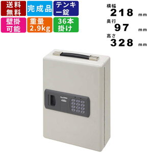 キーボックス KB-E-36 36本用 壁掛け対応 テンキー式 テンキー錠 鍵収納 鍵保管庫 コンパクト 持ち運び可能 ハンドル付き キーホルダー付き 暗証番号 紛失防止 盗難防止 防犯対策 セーフティボ