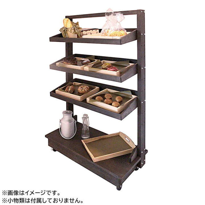 楽天市場】木製陳列棚 BK-93W トレイラック オープンラック キャスター 