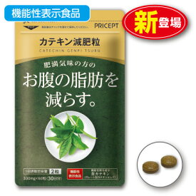 【ゆうパケット配送】肥満気味の方のお腹の脂肪を減らす カテキン減肥粒 機能性表示食品 【60粒30日分】（単品）粒タイプ　緑茶カテキン　ガレート型茶カテキン 体脂肪　ダイエット サプリ 健康食品
