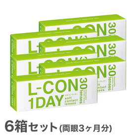 【送料無料】エルコンワンデー 6箱セット【30枚×6箱】（使い捨てコンタクトレンズ / 株式会社シンシア / エルコン / コンタクトレンズ / L-CON　1DAY / 1日使い捨て）