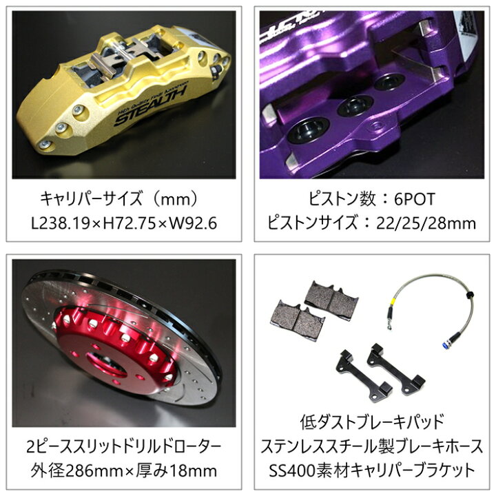楽天市場】【STEALTH NEW K-CAR】 キャリパーキット SUZUKI MH21S 