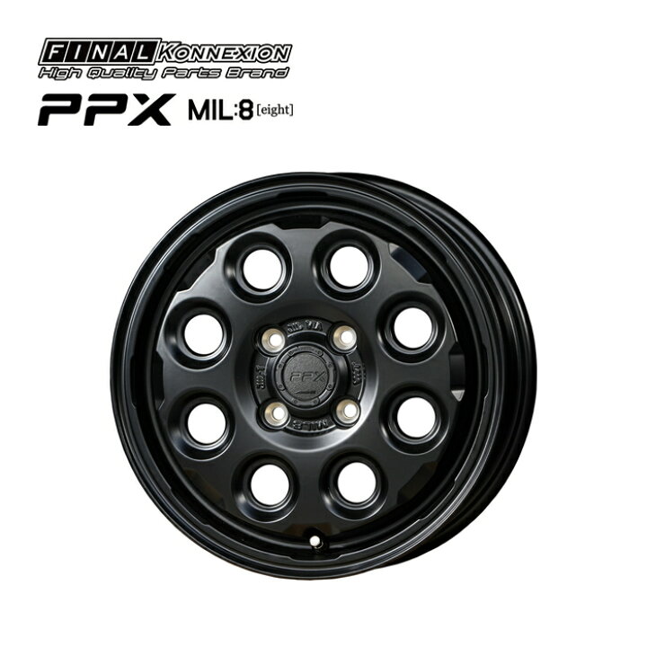 楽天市場】【PPX MIL:8】 12インチホイール 4本セット 12×3.50B +45 4 