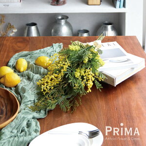 【ポイントUP】【公式】ミモザ スワッグ 造花 フラワーアレンジメント | PRIMA フェイクフラワー インテリア ウォールフラワー フラワーリース スワッグ ギフト ウォールデコ 壁面 壁 おしゃ