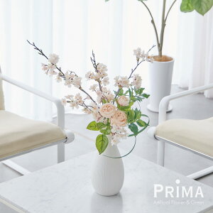 【ポイントUP】【公式】桜×ローズ ブルボM 造花 フラワーアレンジメント | PRIMA フェイクフラワー インテリア フラワーギフト アートフラワー 開店祝い 開業祝い アレンジ プレゼント アレン