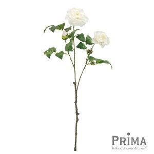 【ポイントUP】【公式】ツバキ 寒椿 ホワイト 単品花材 造花 アーティフィシャルフラワー | PRIMA 1本売り フラワーアレンジメント アレンジメント インテリア 装飾 ステム 造花リーフ 高級造