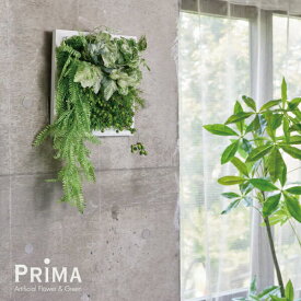 アイビー×レザーファン フレーム 観葉植物 フェイクグリーン eco| PRIMA GREENPARK フェイクフラワー インテリア ウォールフラワー フラワーリース スワッグ ギフト ウォールデコ 壁面 壁 おしゃれ ディスプレイ