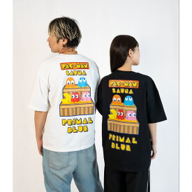 PACMAN×サウナ ビッグシルエットTシャツ パックマン ゲーム 45周年 イジケゴースト ゴースト
