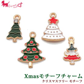 クリスマス モチーフ チャーム(2ヶ入)　 メタル サンタ ステッキ 手袋 トナカイ ツリー ベル 靴下 雪の結晶 リース 雪だるま チャーム 手芸 プレセント ラッピング アクセサリーパーツ ハンドメイド PRIMA LUCE PLUS プリマルーチェプラス
