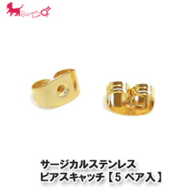 サージカルステンレス ピアスキャッチ 【5P入/10個】 ピアス キャッチ アクセサリー パーツ PRIMA LUCE PLUS プリマルーチェプラス