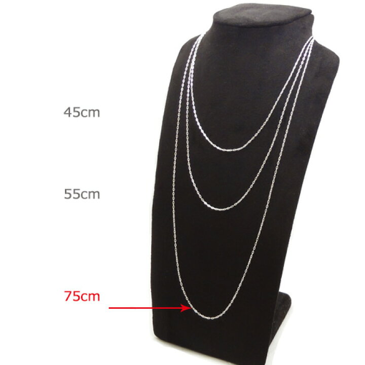 楽天市場】ステンレス ネックレス 小判チェーン 75cm アジャスター付 