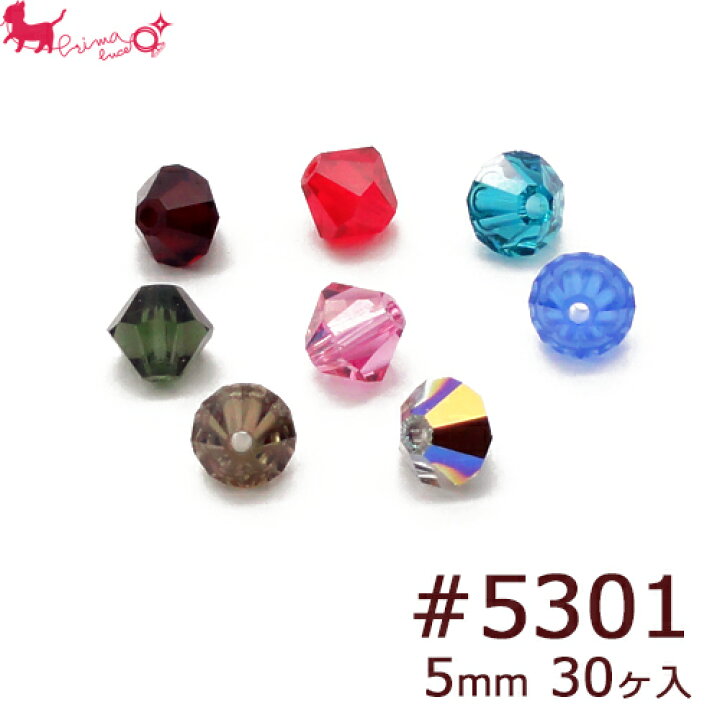 楽天市場】スワロフスキー・クリスタル ＃5301 5mm (30ヶ入) ソロバン 