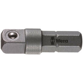 WERA ヴェラ 1/4"(6.35mm)ソケット用アダプター 870/1 1/4"■x1/4"六角 軸長25mm (型番:05136000001)