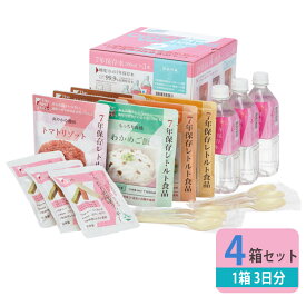 非常食セット 3日分×4箱セット 防災グッズ ごはん 7年保存 アレルギー対応 レトルト食品3日分×4 The Next Dekade Cube-7Years Completed Ver.2 保存食 備蓄食 防災食品 防災 避難グッズ 防災用品 避難用品 防災食品 防災セット 加圧加熱殺菌 長期保存 賞味期限2027.9