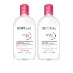 ビオデルマ【2本セット】サンシビオ H2O(エイチ ツーオー)D クレンジングウォーター(500ml×2) ふきとり化粧水 メイクオフ 化粧落とし スキンケア 敏感肌 普通肌 保湿 潤い 無添加 無着色 大容