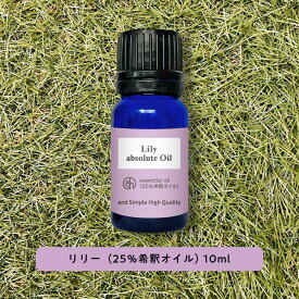 &SH アロマ エッセンシャルオイル ( 精油 ) 100%ピュア リリィ ( ゆり ) アブソリュート (25％希釈オイル）10ml アロマオイル [ リリー リリィー ニワシロユリ マドンナユリ ユリ エッセンシャルオイル精油 ] +lt3+【 定形外 送料無料 】