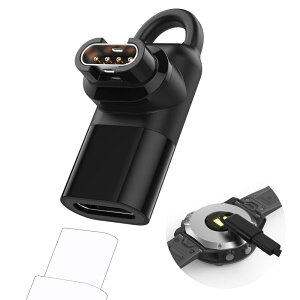 MoKo Garmin(K[~)ϊA_v^[ L^ Type-Cp Garmin ForeAthlete55/745/935/Fenix8/7/6/5/Enduro3 USBC/TypeC`[WP[uK[~ ϊA_v^ ʗp[dϊA_v^ }[dΉ Black