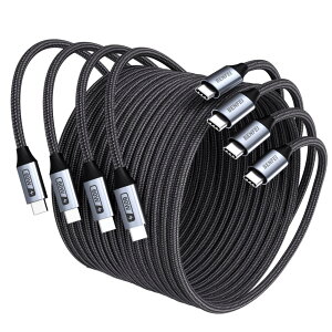 BENFEI USB Type CP[u 60W }[d 4{Zbg (1M+1M+2M+2M ubN) USB-C to USB-C iC҂݃P[u iPhone 16 / 15 / 15 Pro / 15 Plus / 15 Pro Max/iPad Mini/MacBook/Samsung Galaxy S23 USB-CeΉ