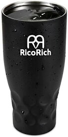 【送料無料】Ric oRich 真空断熱タンブラー まほうびん ふたつき ステンレス 二重構造 900ml ブラック (RRWB11-BK)