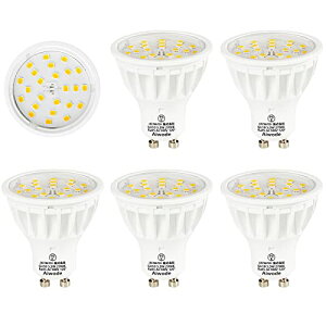�y���������zAiwode GU10 LED�d���AGU10����LED�X�|�b�g���C�g�A5.5W(50-60W�`����)�A�d���F2700K�A�񒲌���Ή��ARA��85 �L�p120�x �A���P�x600LM GU10 LED�n���Q���d�� �APSE�F�؍�(6�Z�b�g)�B