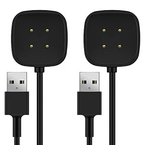 yzTUSITA y2{ 1.8Mz[dP[u Ή tBbgrbg Fitbit Sense, Sense 2 / Versa 3, Versa 4 [d - USB C[d `[WOP[u - X}[g EHb`ANZT