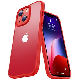 【送料無料】【本体の色・5色】CASEKOO iPhone 14 Plus 用 ケース 耐衝撃 滑り止め MIL規格 指紋防止 ストラップホール付き SGS認証 黄変防止 耐久性 カバー ワイヤレス充電対応 アイフォン 14 Plus 用 6.7インチ ケース(マットレッド)