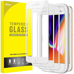 JE Direct iPhone 8 Plus/7 Plus (5.5C`p) SʕیtB KXtB  KChgt P[XɊȂ HDNA 3Zbg (zCg)