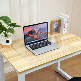 Yueboa デスクマット 透明 45x90cm PVC製 学習机マット 厚さ1.5mm クリア 机マット オフィス デスク テーブルクロス パソコン テーブルマット 防塵 防水 耐熱 (透明 1.5mm，45x90cm）