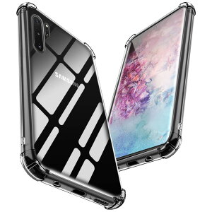 PNEWQNE Samsung Galaxy Note 10 Plus �p�P�[�X/Galaxy Note 10+ �p�P�[�X �N���A �S�ʕی�J�o�[ �ϏՌ� �Ռ��z�� tpu �ϐk �\�t�g�y�� ���^ �����h�~ ���� �ϋv �X�g���b�v�z�[���t�� ���ϖh�~ �w��h�~ ��