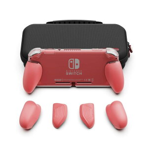 Skull & Co.Nintendo SWITCH Lite�pGripCase Lite�J�o�[�Z�b�g:�O���b�v�J�o�[+�L�������O�P�[�X ��e�� �h���ϏՌ� �g�ѕ֗� �l�ԍH�w �e�T�C�Y�̎�ɑΉ� ����₷�� �O���b�v�J�o�[�u�Z�b�g�[�R�[��