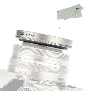 JJC HN-40 �����Y�t�[�h �˂����ގ� Nikon Nikkor Z DX 16-50mm F3.5-6.3 VR �����Y �p Nikon Z fc Z50 Z50II �ɑΉ� Nikon HN-40 �݊� �U46mm�ی�t�B���^�[ �� �����Y�L���b�v �C���X�g�[���\ �V���o�[